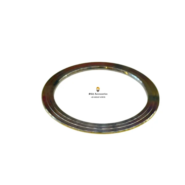 Solid Chakri Steel Kara With Brass Line