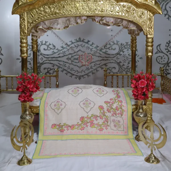 Baby Pink Color Rumala Sahib (Chandphool Theme) – Set of 4 Pieces