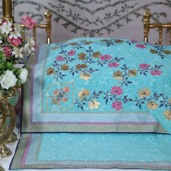 Blue Color Rumala Sahib (Neel Bagh Theme) – Set of 4 Pieces - Image 2