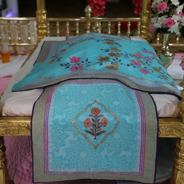 Blue Color Rumala Sahib (Neel Bagh Theme) – Set of 4 Pieces - Image 4