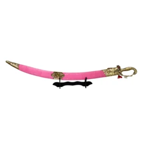 Bright Pink Wedding Sword With Tiger Handle