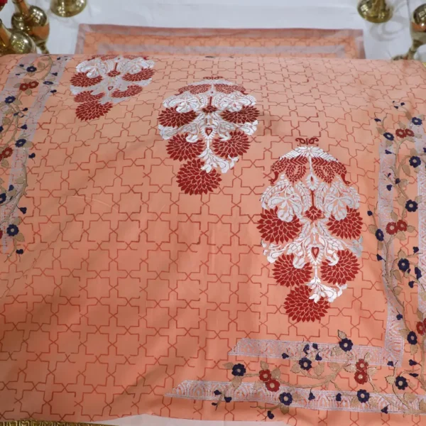 Coral Pink Color Rumala Sahib (Guldasta Theme) – Set of 4 Pieces