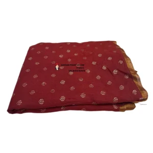 Crimson Maroon Printed Tissue Hindu Wedding