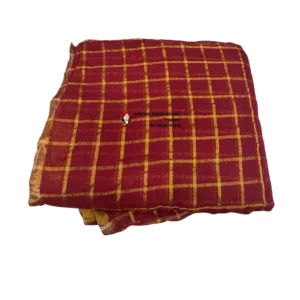 Deep Maroon Printed Tissue Hindu Wedding Turban