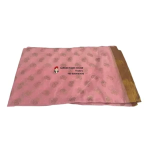 Flamingo Pink Printed Tissue Hindu Wedding Turban