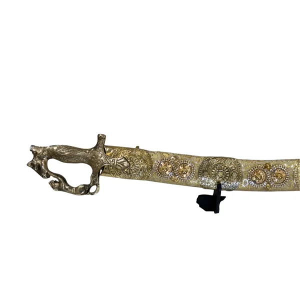 Golden Base Wedding Sword With Kalera Design - Image 2
