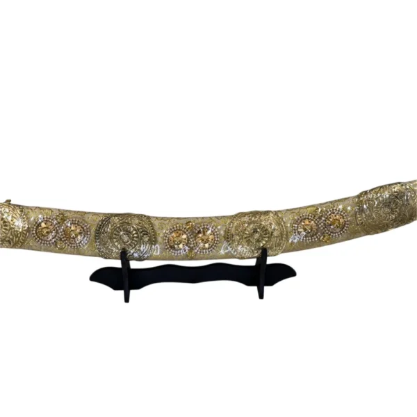 Golden Base Wedding Sword With Kalera Design - Image 3