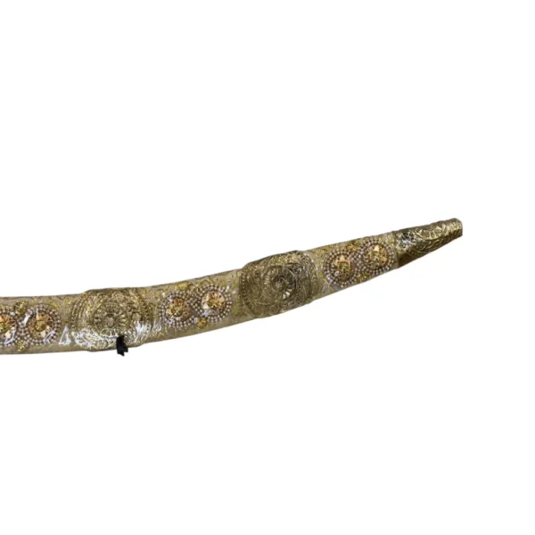 Golden Base Wedding Sword With Kalera Design - Image 4