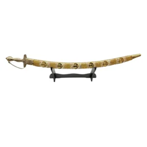 Golden Wedding Sword With Khanda Design