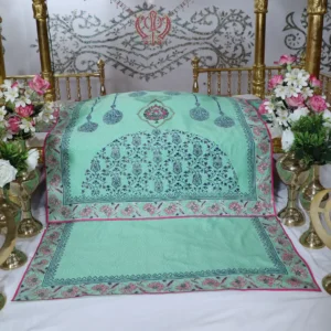 Green Color Rumala Sahib (Gulhaar Theme) – Set of 4 Pieces