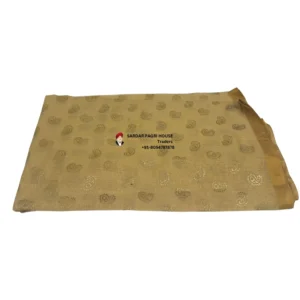 Light Golden Printed Tissue Hindu Wedding Turban