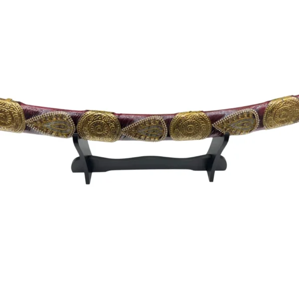 Maroon Shade Wedding Sword With Tiger Handle