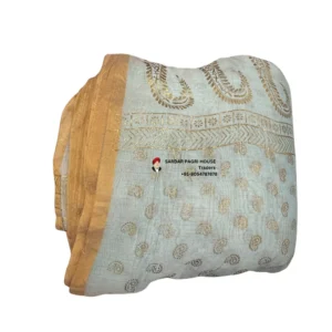 Mint Green Printed Tissue Hindu Wedding Turban