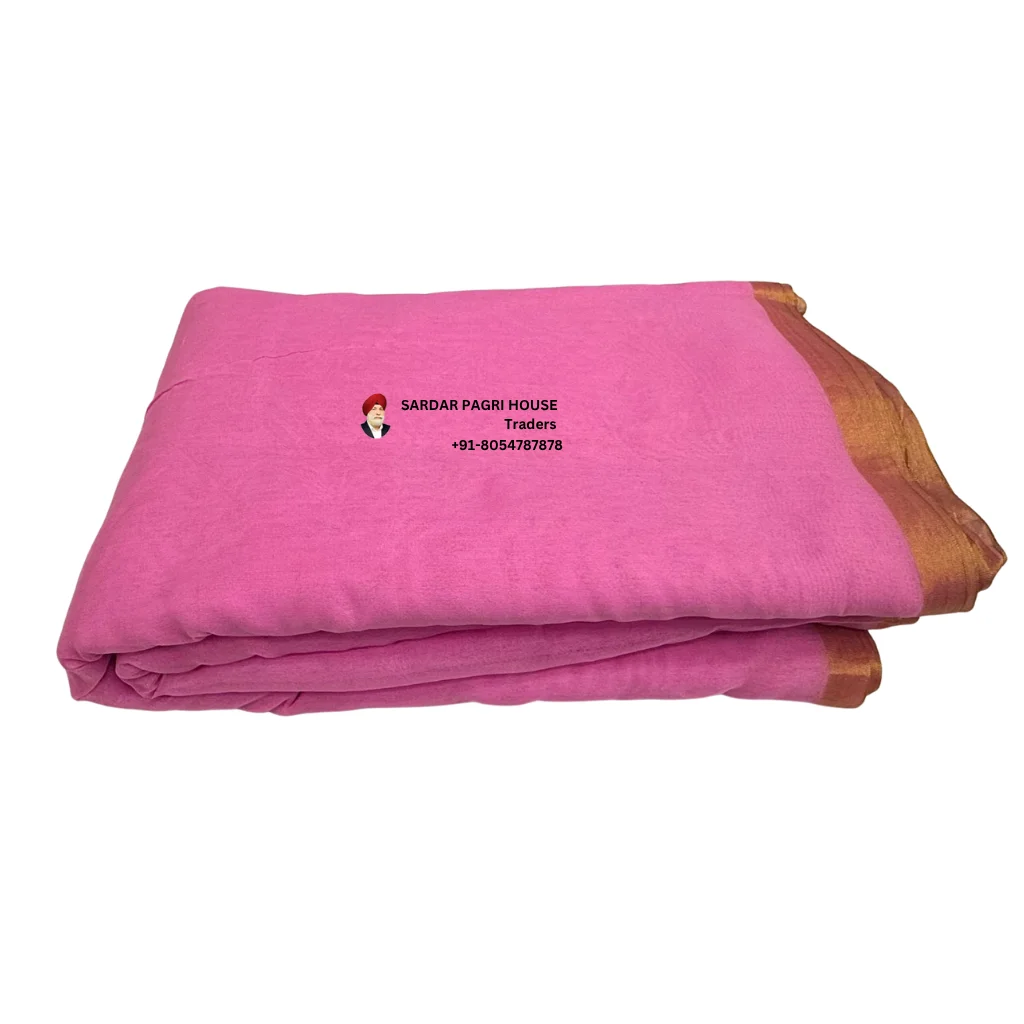 Pink Tissue Hindu Wedding Turban