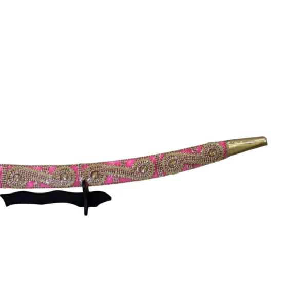 Pink Wedding Sword With Brass Tiger Handle - Image 4