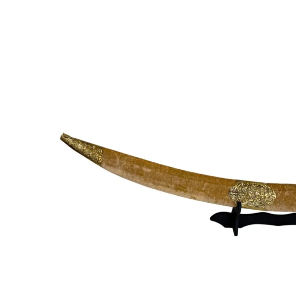 Plain Golden Velvet Wedding Sword With Brass Handle - Image 2