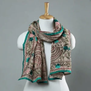 Ranihati Chanderi Silk Phulkari Stole - Product ID: 26