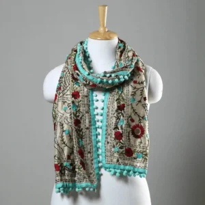 Ranihati Chanderi Silk Phulkari Stole - Product ID: 27