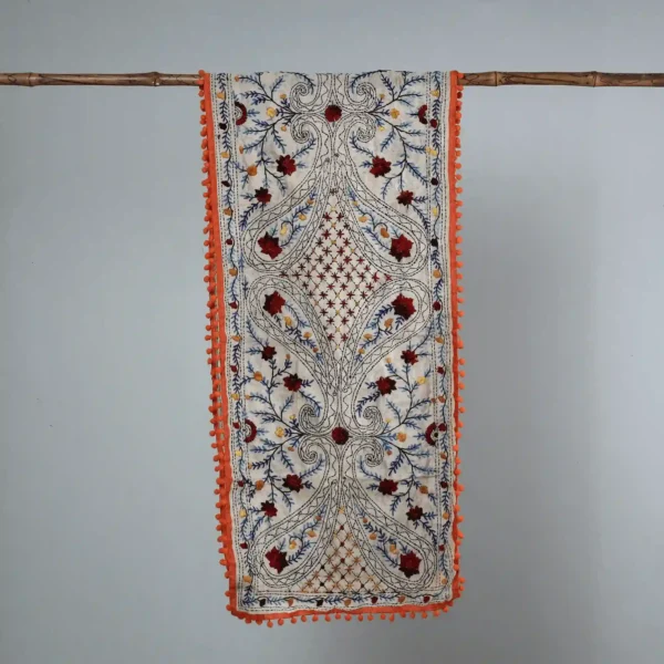 Ranihati Chanderi Silk Phulkari Stole - Product ID: 28 - Image 2