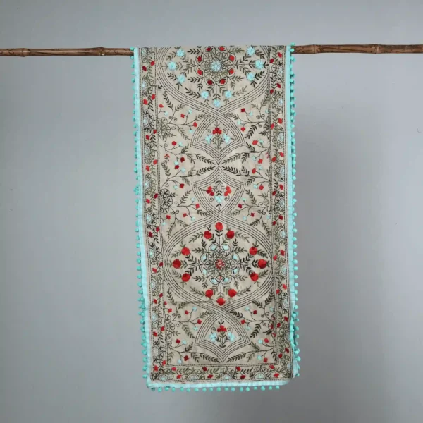 Ranihati Chanderi Silk Phulkari Stole - Product ID: 38 - Image 2