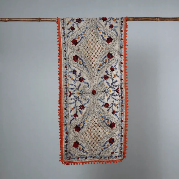Ranihati Chanderi Silk Phulkari Stole - Product ID: 42 - Image 2