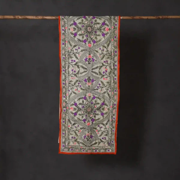 Ranihati Chanderi Silk Phulkari Stole - Product ID: 55 - Image 2
