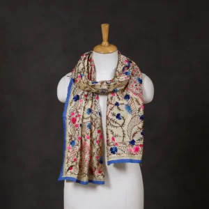 Ranihati Chanderi Silk Phulkari Stole - Product ID: 59
