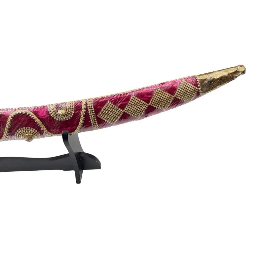 Red Wedding Sword With Brass Handle - Image 3