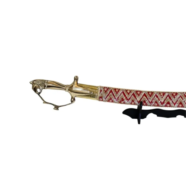 Red Wedding Sword With Tiger Handle - Image 2