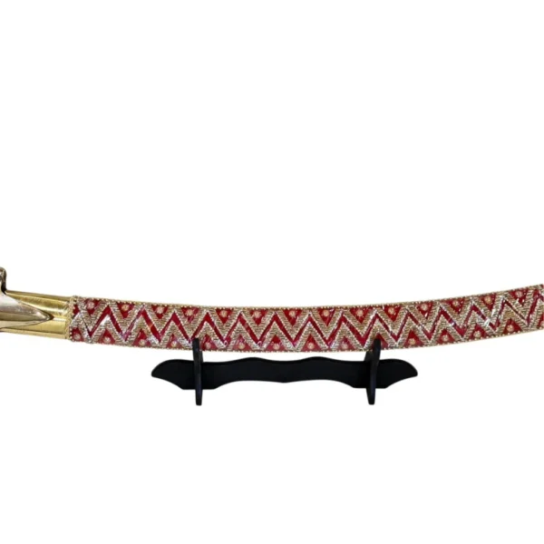 Red Wedding Sword With Tiger Handle - Image 3