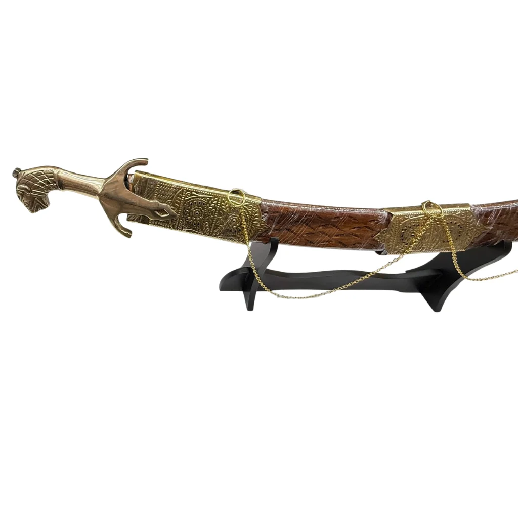 Wooden Wedding Sword With Chain & Tiger Handle