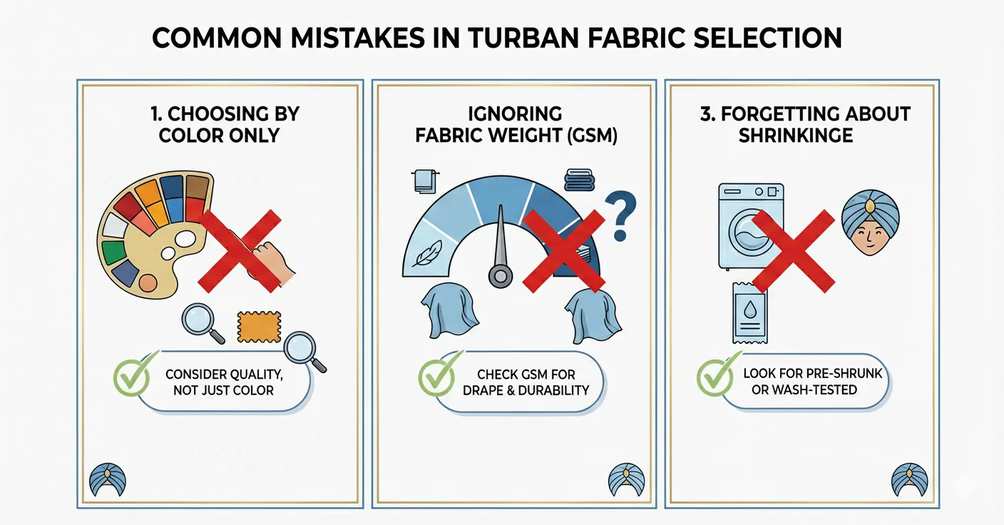 Common Mistakes People Make When Choosing Turban Fabrics