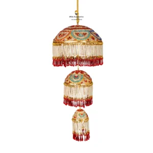 3 Tier Chabba Sahib with Multicolor Mirror Stones