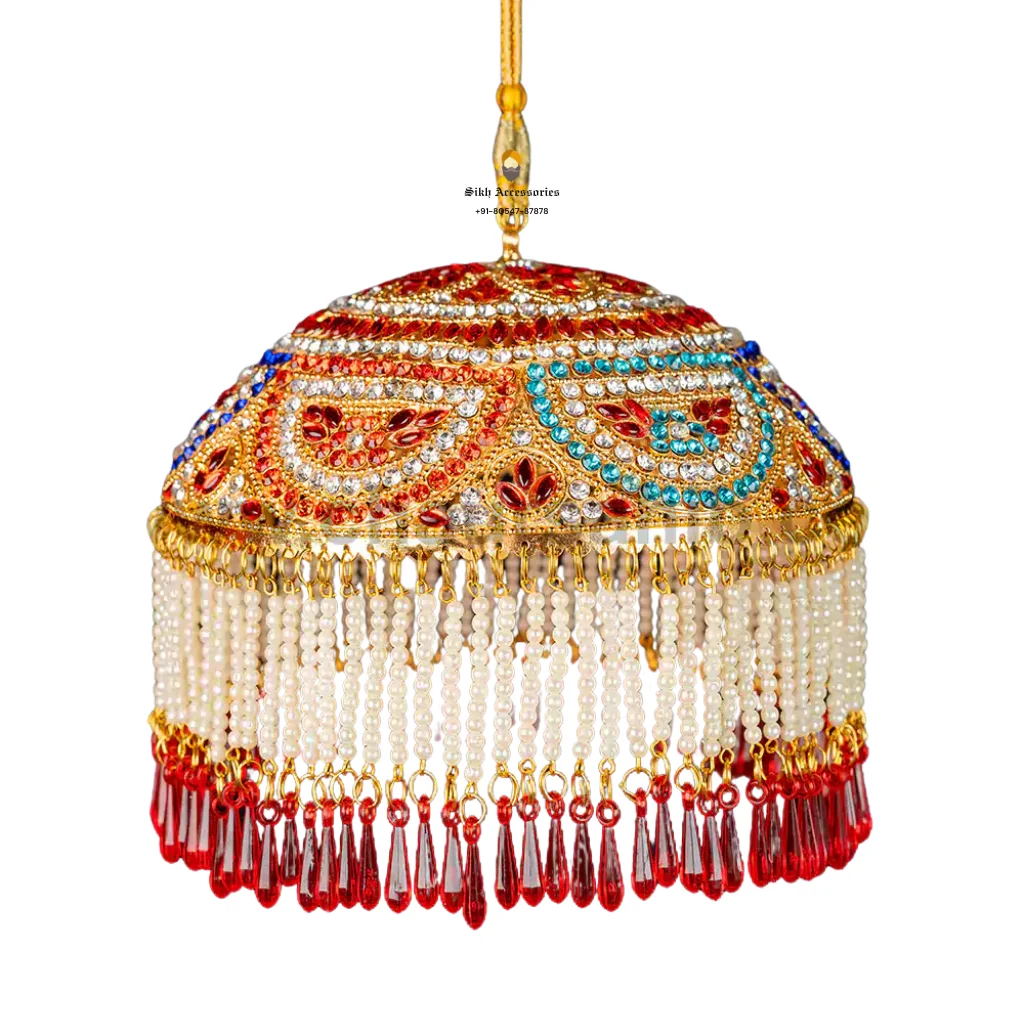 6 Inch Chabba Sahib with Multicolor Mirror Stones