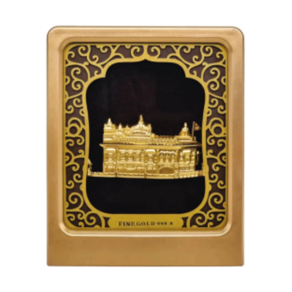 Aarya's Extra Mini Solid Carving Golden Temple Frame