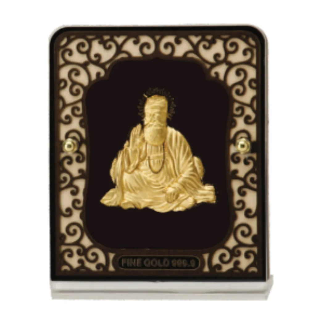 Aarya's Extra Mini Solid Carving Guru Nanak Dev Ji Frame