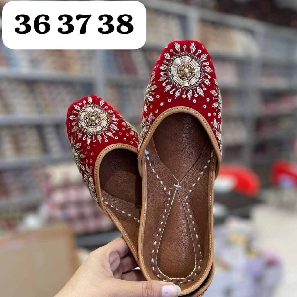 Marron Colored Punjabi Jutti For Women