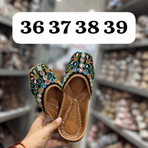 Midnight Black Punjabi Jutti For Women