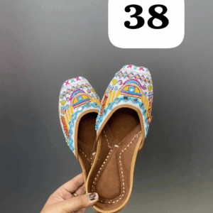 Multicolor Splash Punjabi Jutti For Women