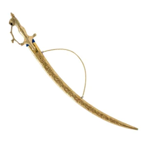 Designer Brass Wedding Sword With Premium Tiger Handle