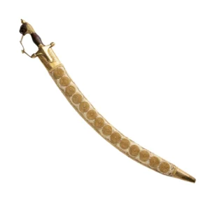 Designer Golden Wedding Sword With Premium Tiger Handle
