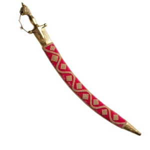 Designer Pink Wedding Sword With Premium Tiger Handle