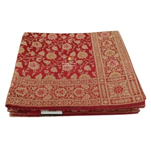 Red Banarasi Handblock Print Rumala Sahib