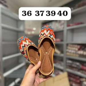 The Rainbow Chevron Punjabi Jutti For Women