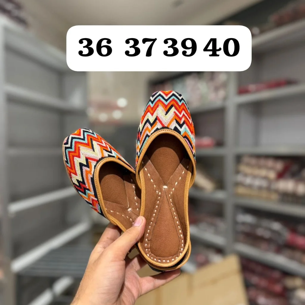 The Rainbow Chevron Punjabi Jutti For Women
