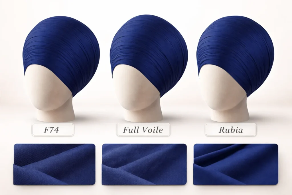 dumalla-turban-fabric-guide-f74-vs-full-voile-vs-rubia