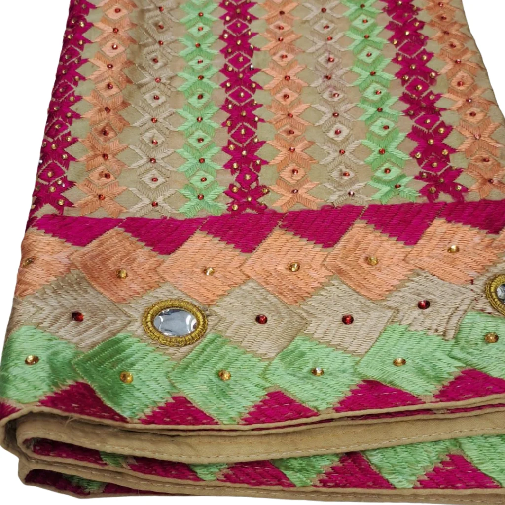 Multicolor Rang – Heavy Work Wedding Phulkari - Image 2