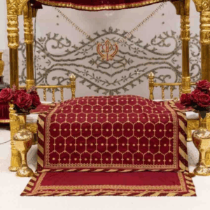 Deep maroon Color Rumala Sahib (Laal Theme) – Set of 4 Pieces
