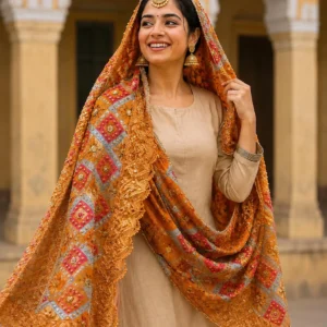 Mustard – Heavy Work Wedding Phulkari