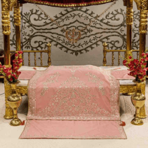 Dusty Pink Color Rumala Sahib (Noor Theme) – Set of 4 Pieces